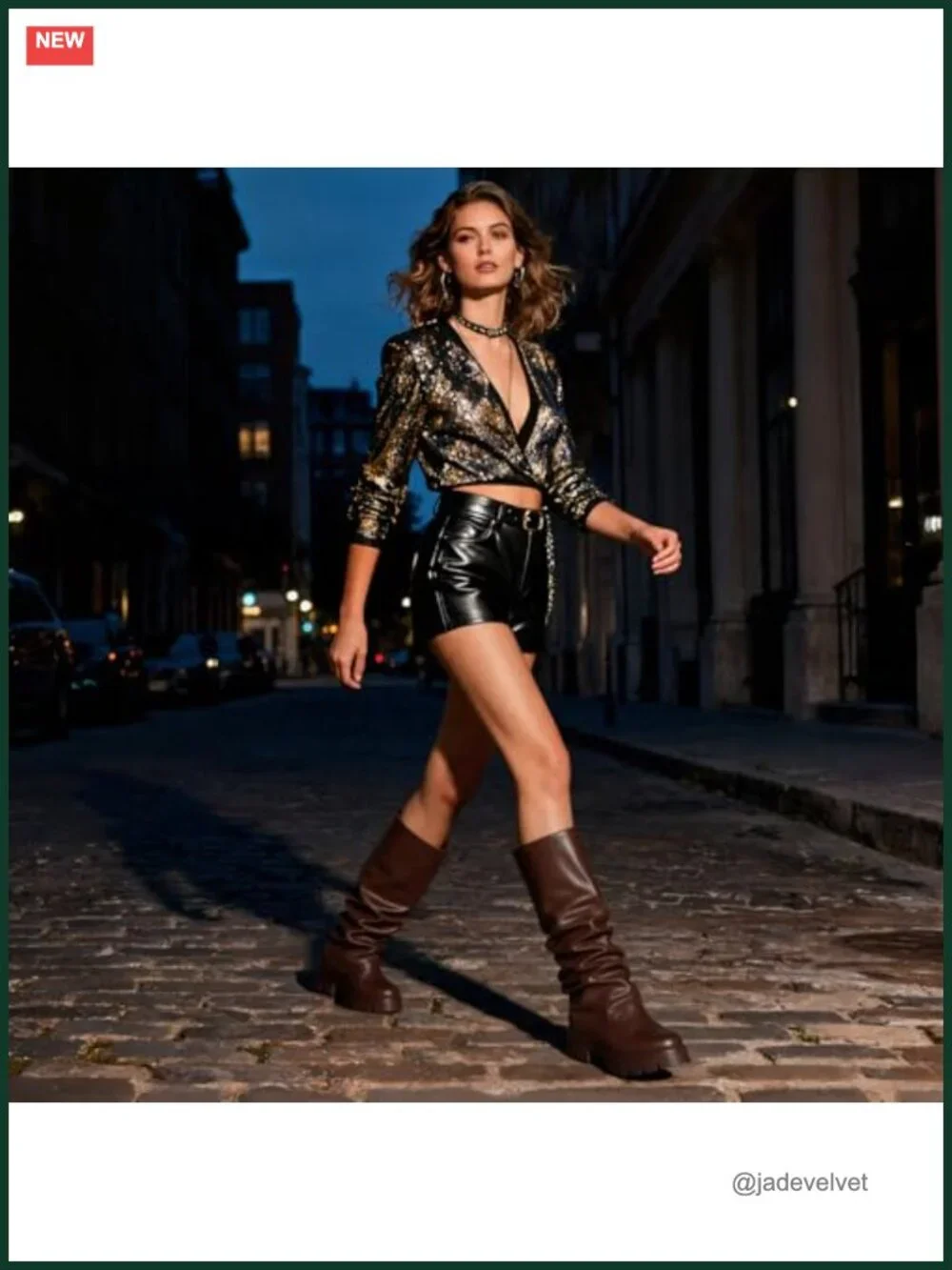 Fold Over Slouchy Wide Calf Platform Boots Chunky Heel Pull-On Round Toe